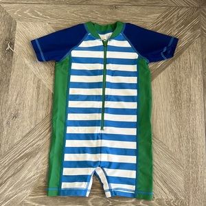 Hanna Andersson short sleeve swim rash guard 18-24 months